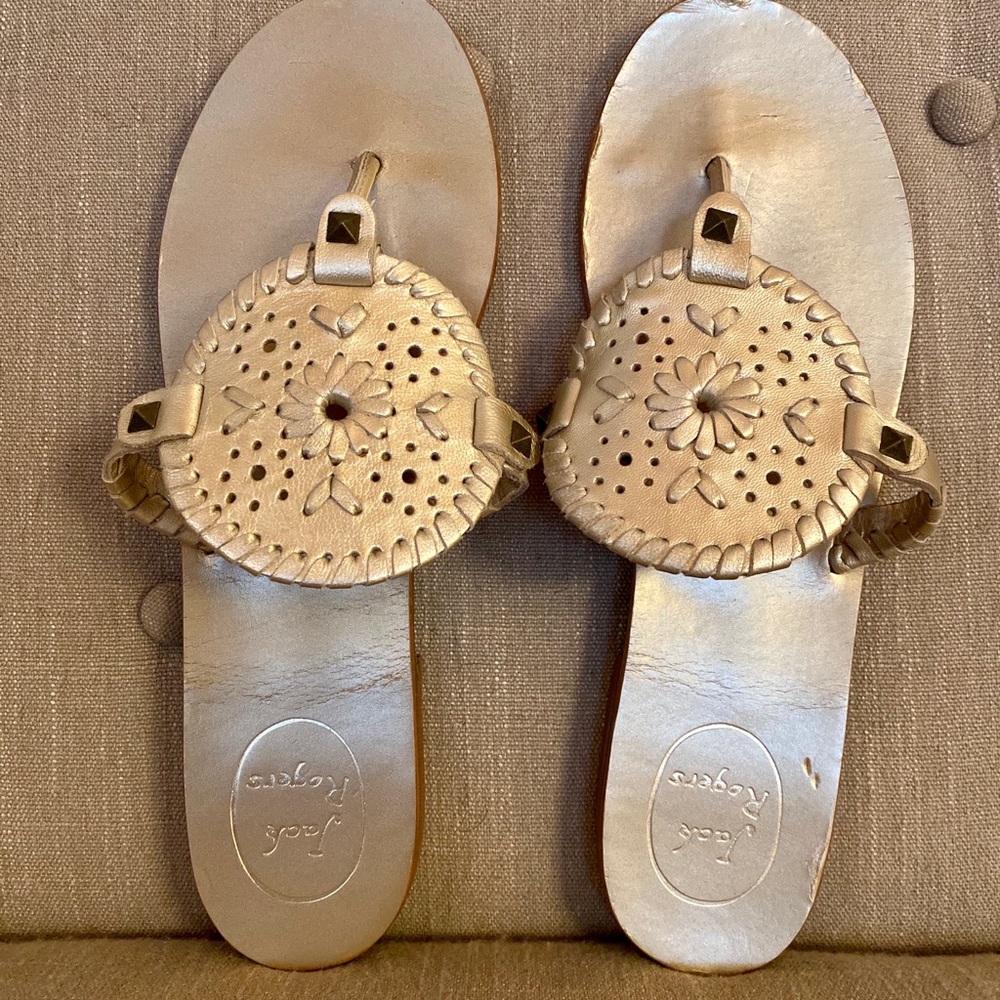 Jack Rogers Gold Sandals